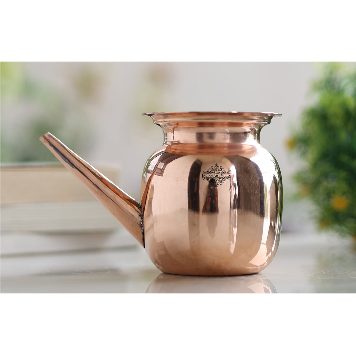 IndianArtVilla Pure Copper Luxury Design Matka Water Pot Container