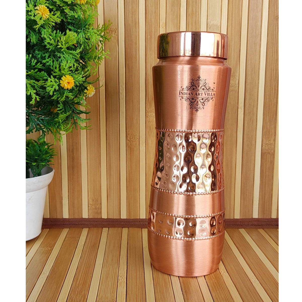 Hammered Pure Copper Water Bottle 750 Ml Premium Quality by 