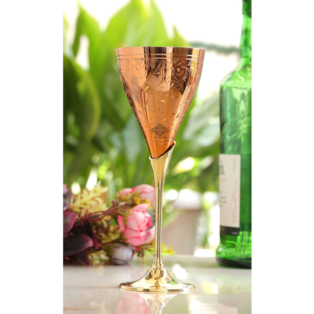Hammered Copper Wine Glass Gift Set - 5 piece
